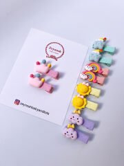 Mini objeli klips toka.(çift)