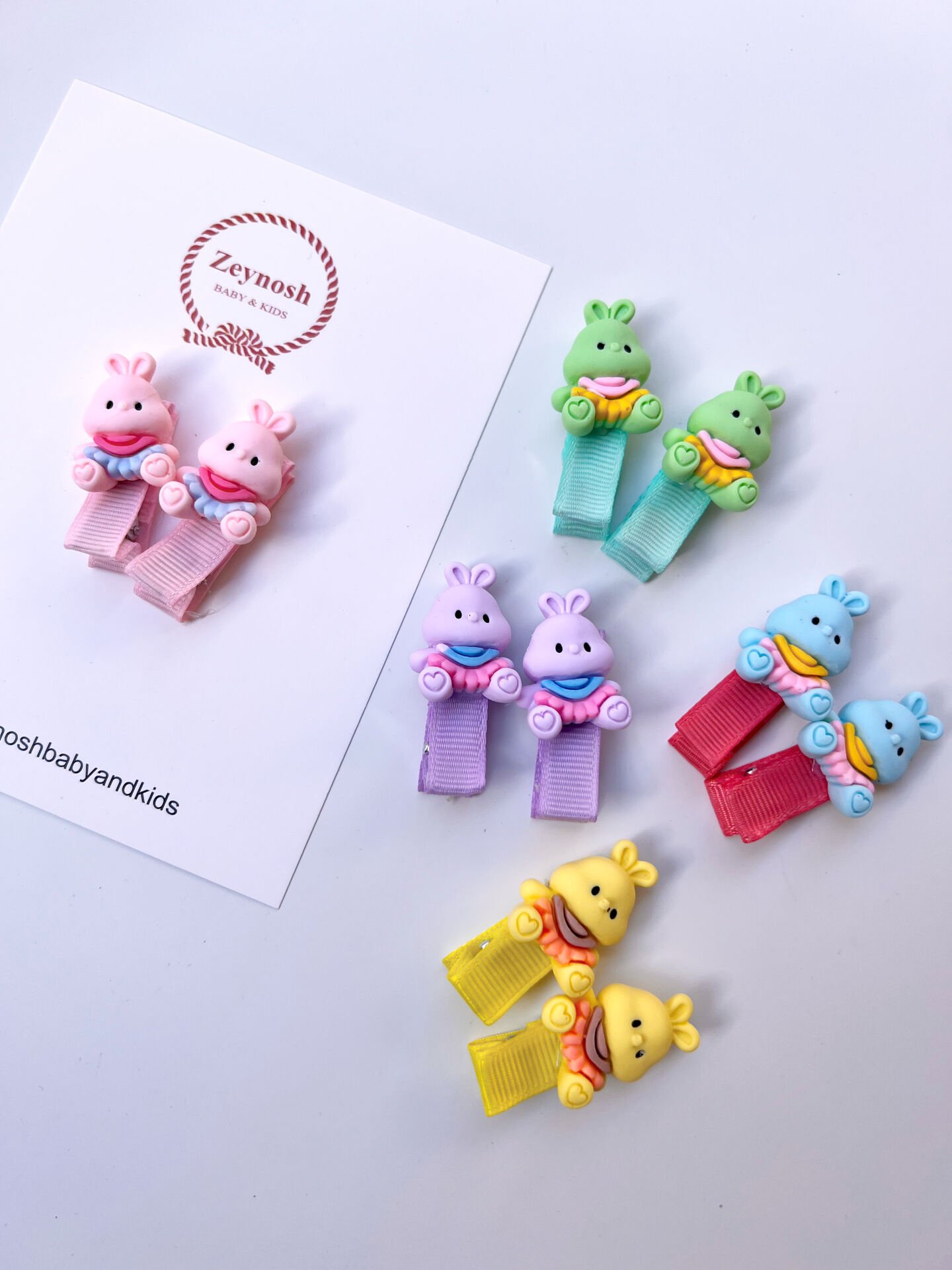 Mini tavşan klips toka.(Çift)