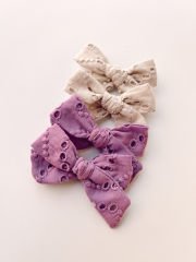 Taş rengi-mor fisto klips toka.(Bir çift)