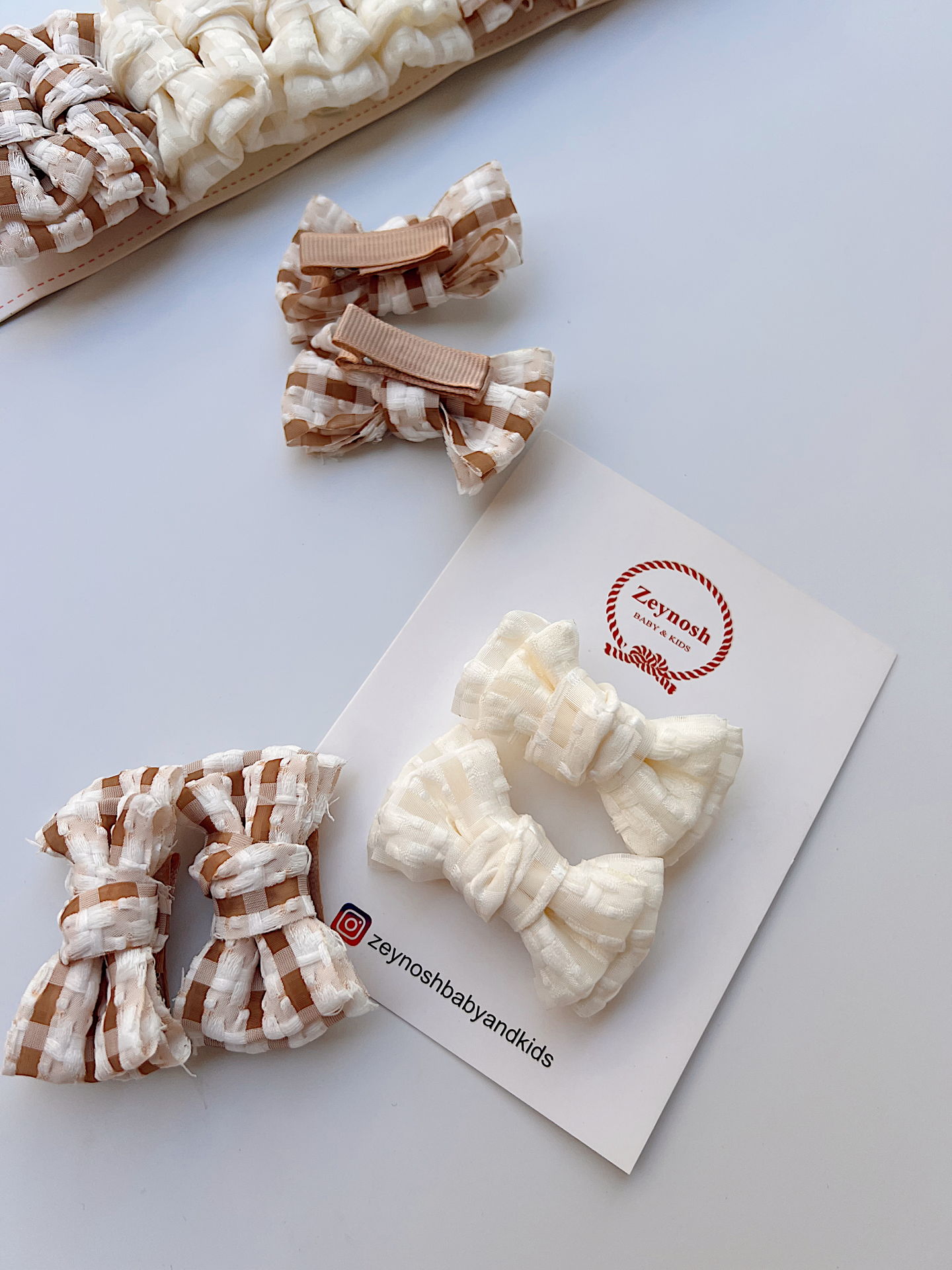 Pitikare kumaş fiyonk klips toka. (çift)