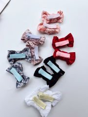 Kendinden desenli fiyonk klips toka. (çift)