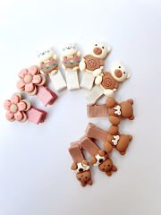 Mini objeli klips toka. (çift)