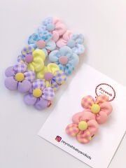 Desenli çiçek klips toka.