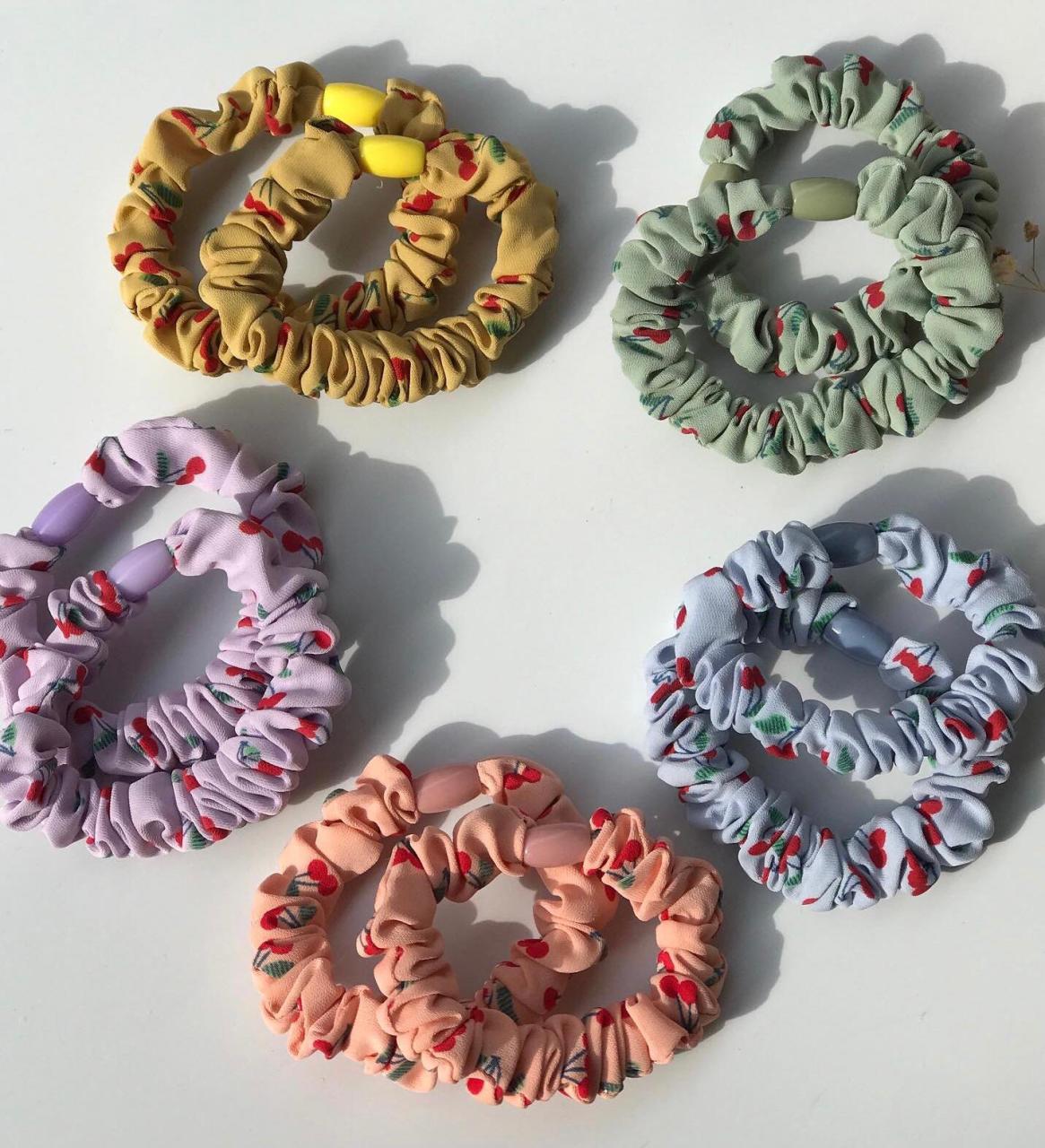 Kiraz desenli lastik toka.(Çift)