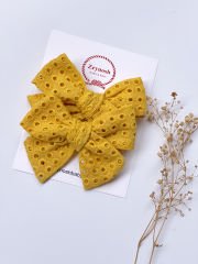 Büyük boy hardal fisto fiyonk klips toka.