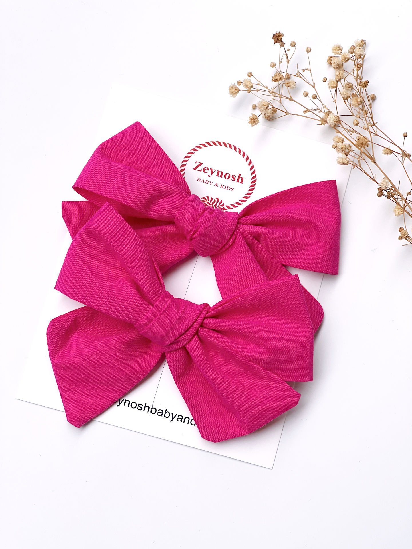 Büyük boy fuşya klips toka.