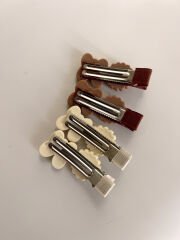 Güneş tavşan kulak objeli klips toka.(Çift)